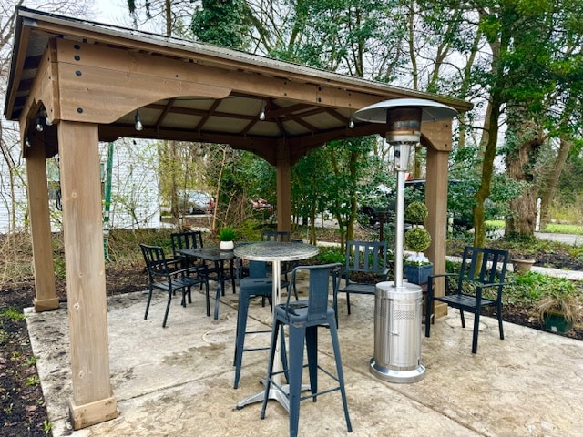 Gazebo in the Acadia Farms garden