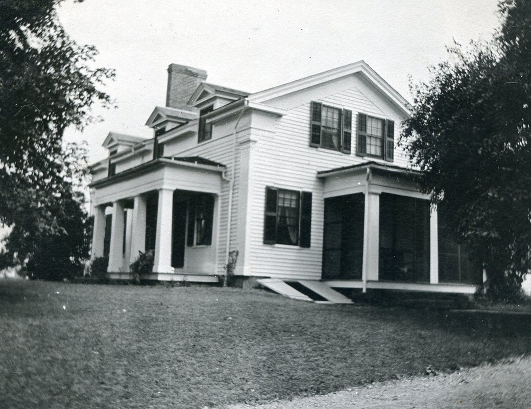 Archival photograph of the Acadia Farms house during the Eaton era